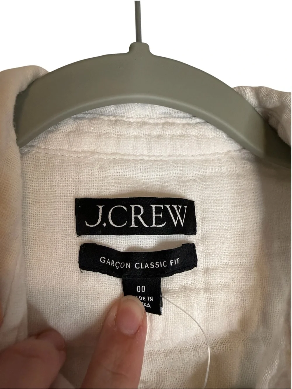 J. Crew Garçon Classic Double Gauze Shirt White Size 00